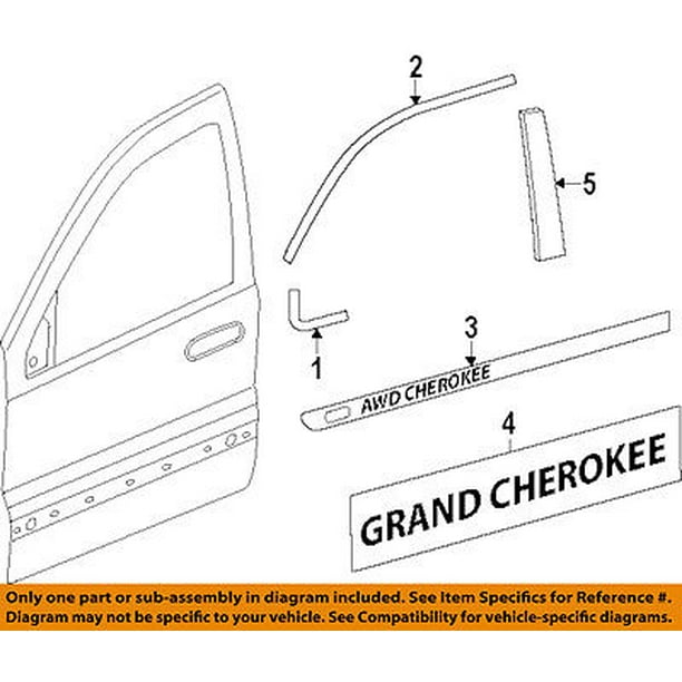 14-16 JEEP GRAND CHEROKEE 2 FRONT DOOR EMBLEM BADGE NAMEPLATE OEM NEW MOPAR 14-16 JEEP GRAND CHEROKEE 2 FRONT DOOR EMBLEM BADGE NAMEPLATE OEM NEW MOPAR